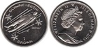 Монета Остров Мэн 1 крона Медно-никель 2013 Санный спорт (Олимпийские игры в Сочи 2014)