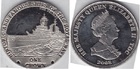 Монета 1 крона 2008 год Тристан Да Кунья (Знаменитые корабли военно-морского флота Белфест)