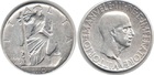 Монета 10 лир 1936 год Италия (Витторио Эмануил III. Идущая Свобода) серебро