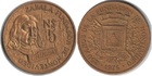 Монета 5 новых песо 1976 год Уругвай (250 лет со дня основания Монтевидео)