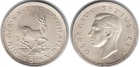 Монета 5 шиллингов 1951 г ЮАР (Олень) серебро