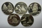 Набор 5 монет 2 евро 1997 Корабли Нидерланды