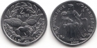 Монета Новая Каледония 2 франка Алюминий 2003 (UNC)
