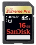 Sandisk Extreme Pro SDHC UHS Class 1 45MB/s 16GB